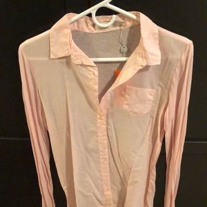 Jpark blouse, pink, size 3, lightweight, fitted